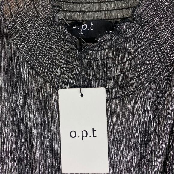 NWT O.P.T Lluvia Dress Silver Medium - Picture 10 of 14